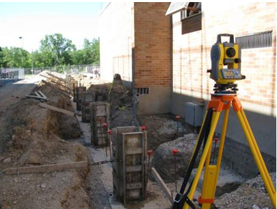 用全站儀再一次定位放線